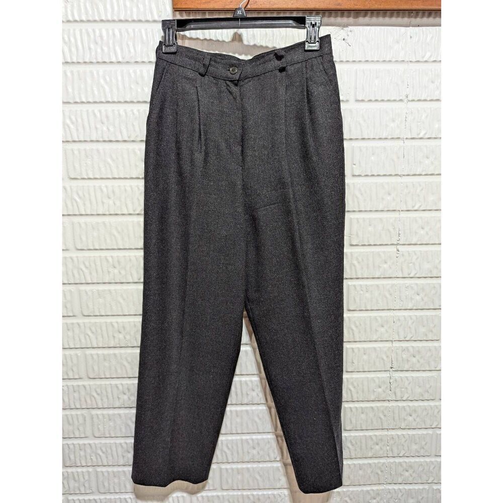 Jacobson's Women's Charcoal Gray Solid Lined Pure Merino Wool Pants Size 10